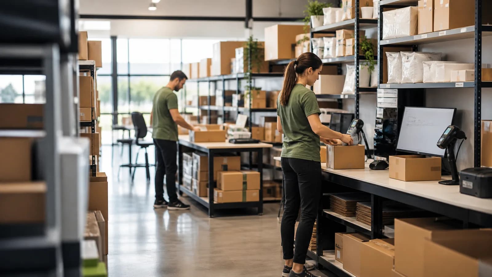 Radnici pakuju porudžbine u fulfillment centru